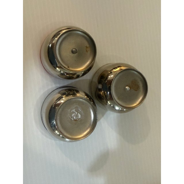 Metal Mid 20th Century Pair of Mid-Century Modern Chrome Condiment Servers With Original Spoons and Trays - 16 pcs For Sale - Image 7 of 12