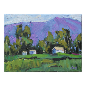 Lavender Hills Oil Painting Original Art