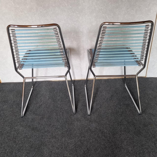 Vintage Chairs in the style of René Herbst, Set of 2 For Sale - Image 3 of 13
