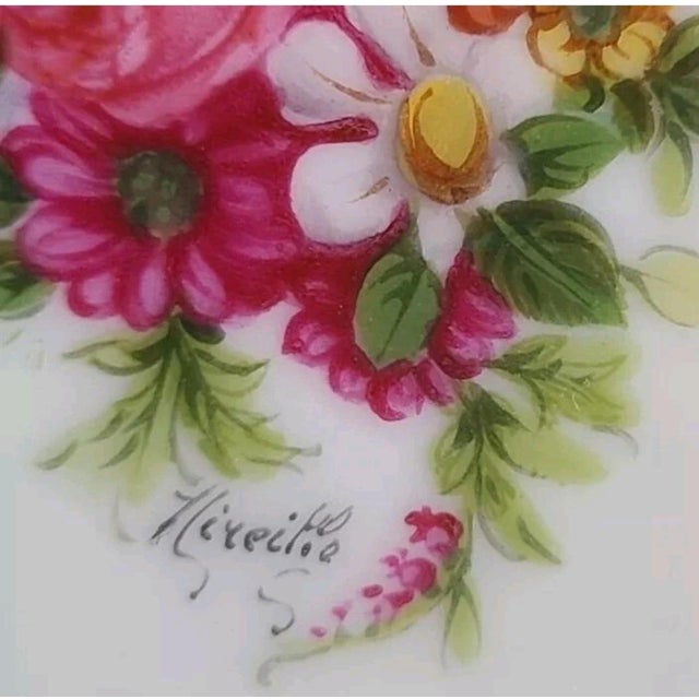 French 19th Century Limoges 9" Hand Painted Display Plate - Signed For Sale - Image 3 of 8