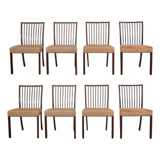 20th Century Set of Eight Danish Mahogany Dining Chairs by A.J. Iversen For Sale