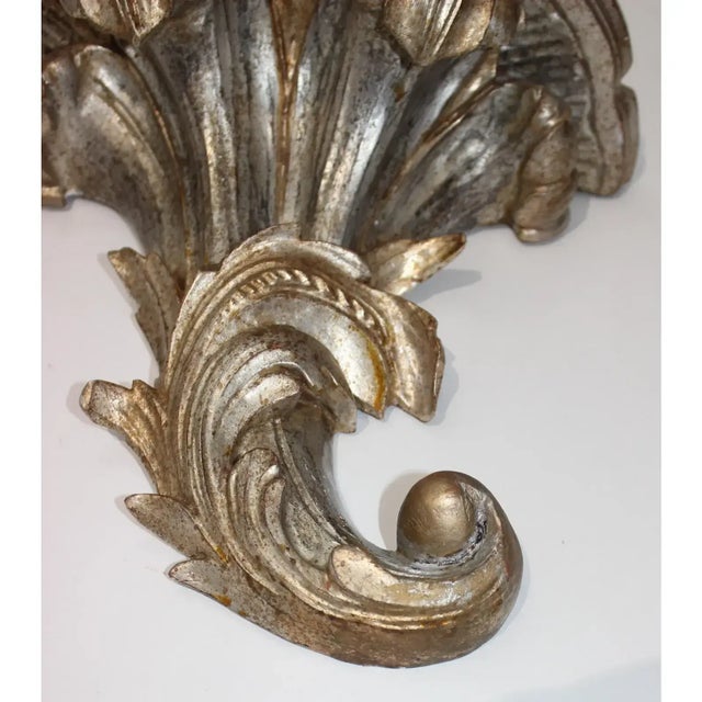 1970s Louis XV Brackets Silver Leaf 1970s- A Pair For Sale - Image 5 of 14