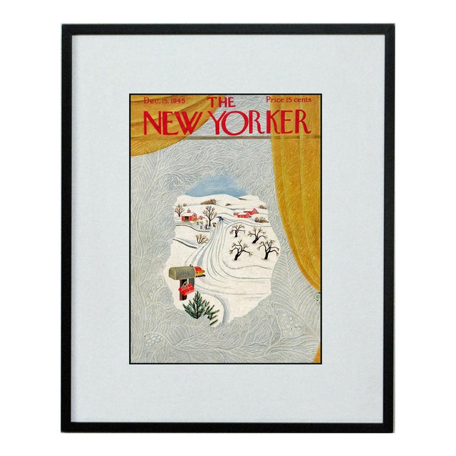 1945, "Neither Rain Nor Snow", Original New Yorker Cover by Ilonka