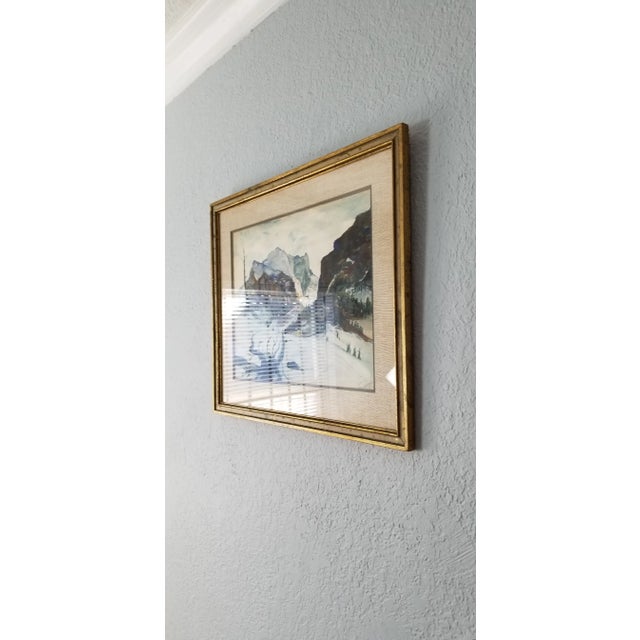 1963 Calif Artist Antonio Estrada Watercolor Landscape Painting For Sale - Image 4 of 13