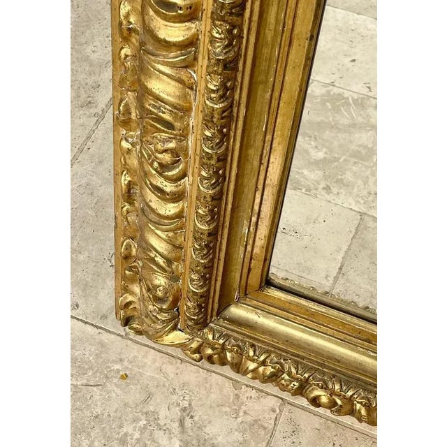 Napoleon III Mirror in Gold Frame For Sale - Image 6 of 10