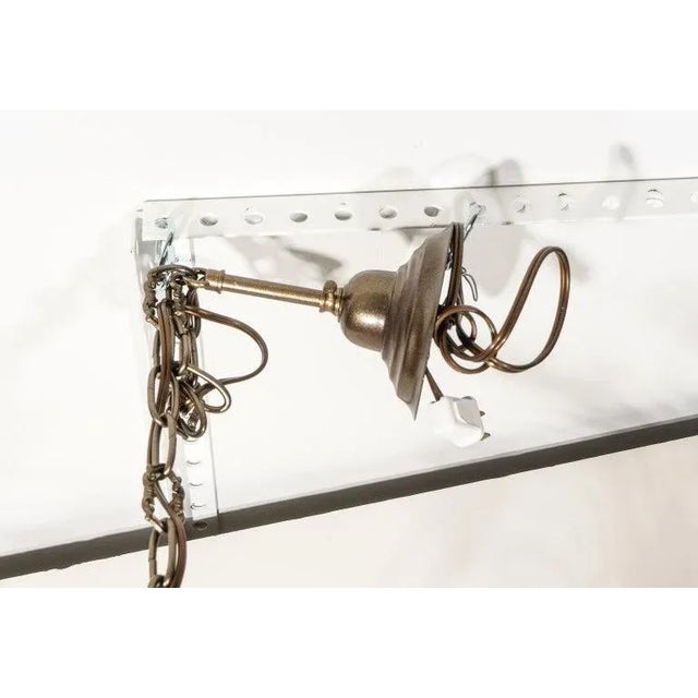 Black Maison Jansen Attrib "Fountain" Chandelier Art Deco For Sale - Image 8 of 13