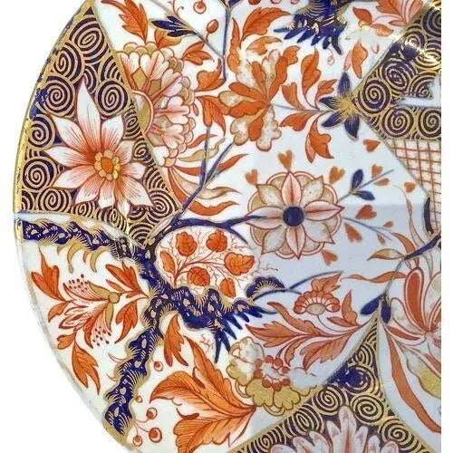 Royal Crown Derby Porcelain Antique Porcelain Royal Derby Plate For Sale - Image 4 of 4