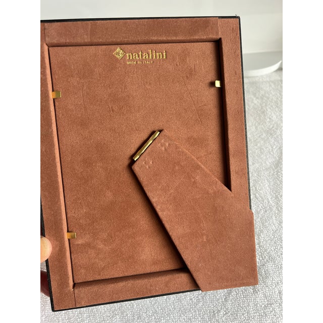 2010s Handcrafted Italian Wood 5 X 7 Photo Frame Black White Made in Italy For Sale - Image 5 of 9