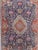 Pretty vintage kashmar rug with nice floral design including vases and bird and some cups, and beautiful colours with navy...