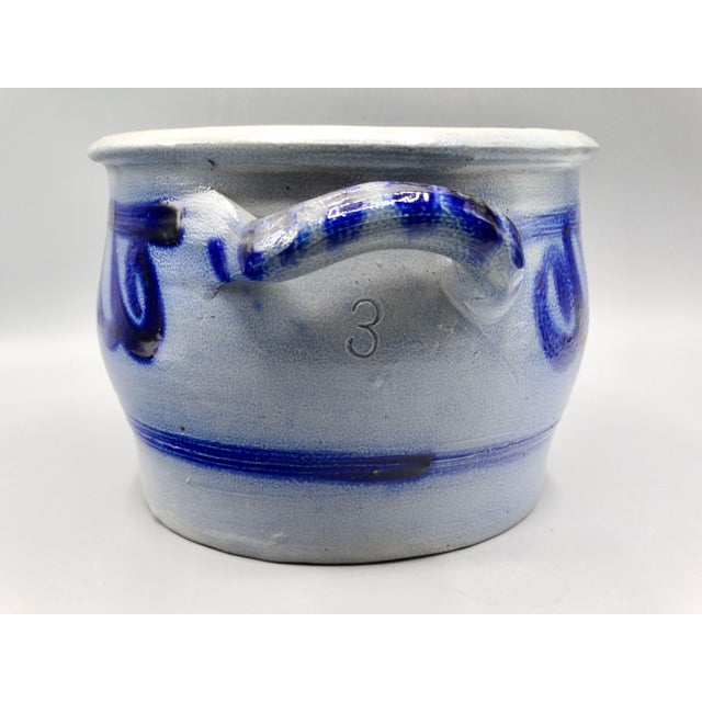 Antique American Salt Glazed Crock For Sale - Image 6 of 8