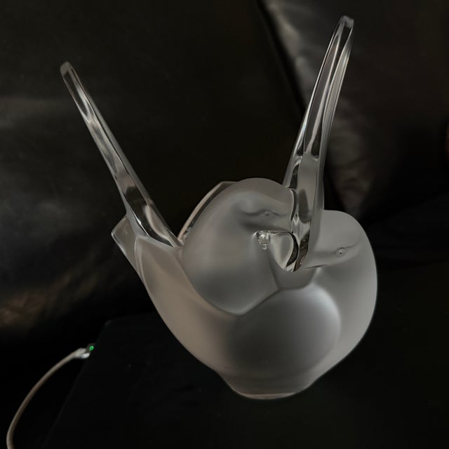 Offering a vintage circa 1970 ‘Sylvie’ vase designed by Marc Lalique and introduced in 1956 featuring intertwined turtle...