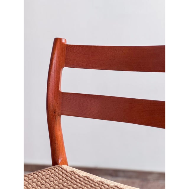 Vintage Model 84 Teak Dining Chairs by Niels O. Møller for J.L. Moller, Set of 2 For Sale - Image 13 of 15