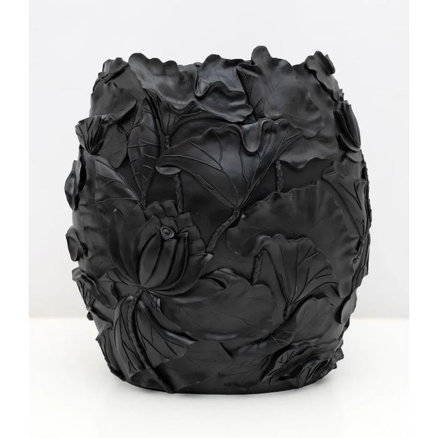 Modern Black Matt Resin Cache-Pot, 2000s For Sale - Image 3 of 8
