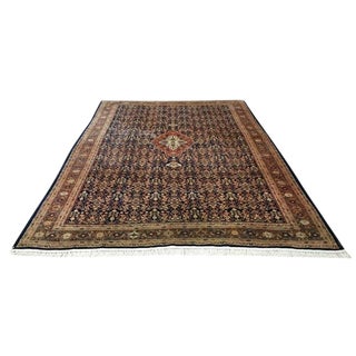 Early 20th Century Antique Persian Malayer Handmade Rug - 7′3″ × 10′6″ - Size Cat. 6x9 8x10 For Sale