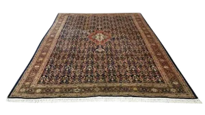 Early 20th Century Antique Persian Malayer Handmade Rug - 7′3″ × 10′6″ - Size Cat. 6x9 8x10