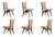 Set of Six Vladimir Kagan Sculpted Sling Dining Chairs, Model Vk 101 For Sale