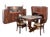 Art Deco Paul Dining Table and Chairs from De Coene Frères, Kortrijk, 1936, Set of 7 For Sale