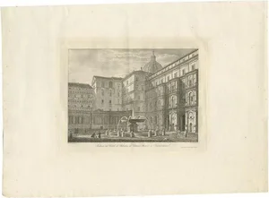 Caleografia Camerale, Belvedere Courtyard, 1859, Print