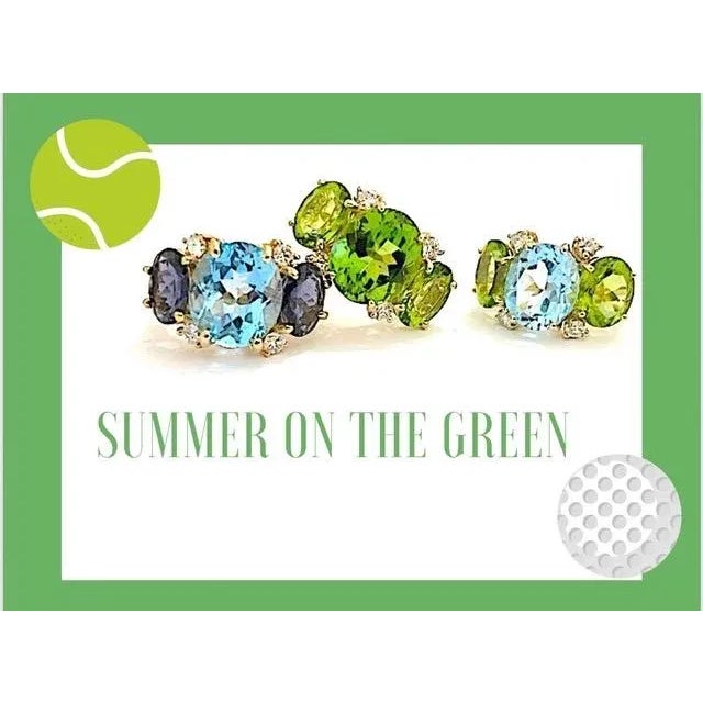 Christina Addison Medium Gum Drop Ring Blue Topaz Pink Topaz For Sale - Image 11 of 12