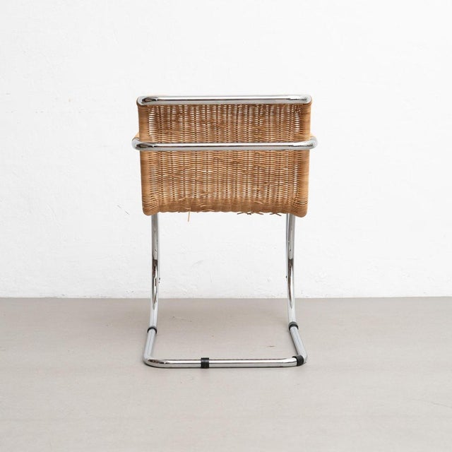 Metal Bauhaus Weissenhof MR20 Armchair attributed to Ludwig Mies Van Der Rohe, 1970s For Sale - Image 7 of 16