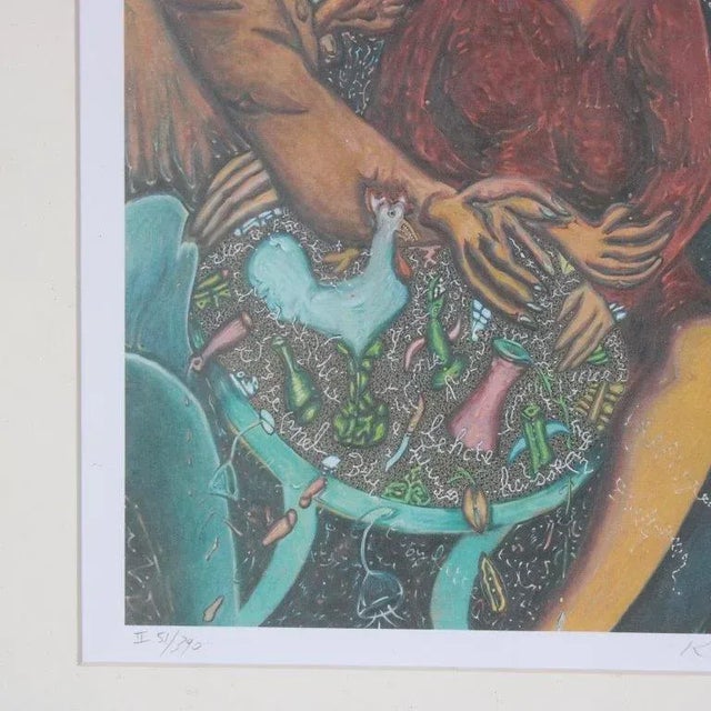 Pjeroo Roobjee, Kapoenen, 2001, Lithograph, Framed For Sale - Image 4 of 9