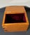 Brown Vintage Mid 20th Century Hand Crafted Lidded Pine Wood Velvet Lined Desktop Box For Sale - Image 8 of 10