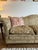 Vintage sofa likely from 1930s or 1940s completely restored and reupholstered with designer Damask fabric in 2006 (20...