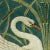 This is a color print of an updated version of the vintage wallpaper design "Art Nouveau Swans" by Walter Crane...