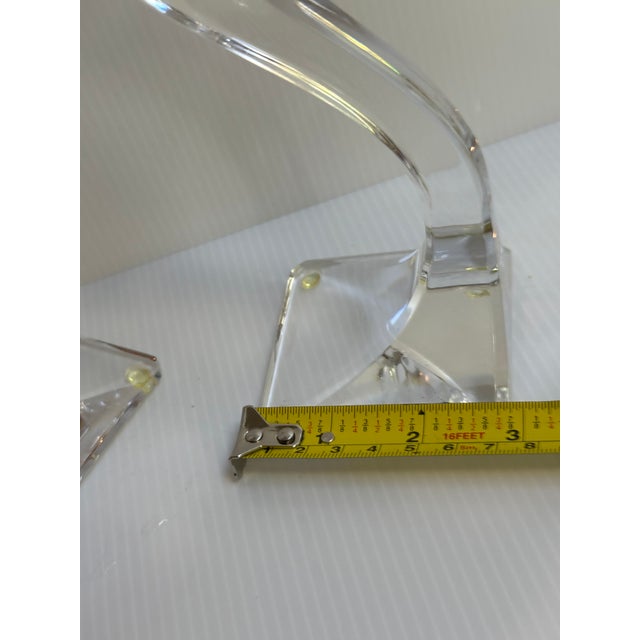 Nachtmann Germany Vintage 1980s Elegant "Duetto" Crystal Carved 8" High Candleholders Set of Two(2) For Sale - Image 17 of 18