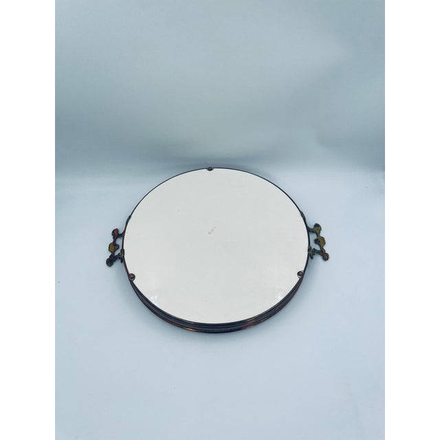 Metal Antique Art Nouveau Serving Tray, 1925 For Sale - Image 7 of 9