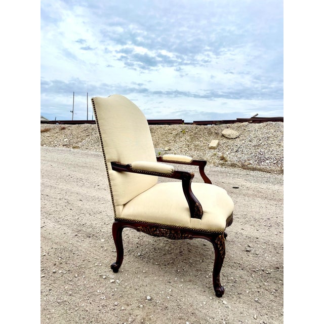 2010s Dennis & Leen for William Switzer Large Louis XV Fauteuils- A Pair For Sale - Image 5 of 11