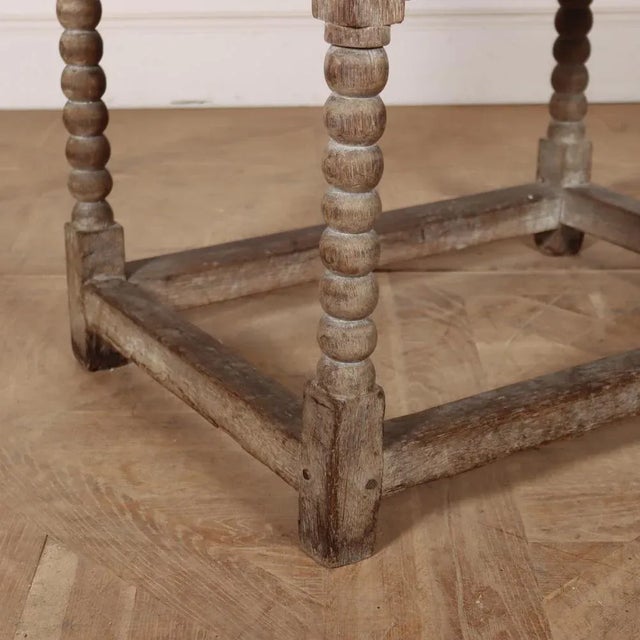 Antique English Oak Lamp Table, 1600s For Sale - Image 3 of 7