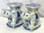 Vintage Blue and White Chinoiserie Ceramic Elephant Plant Stands- a Pair For Sale In West Palm - Image 6 of 12