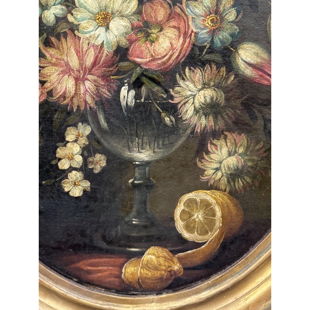 Still Life with Bouquet of Flowers, 1800s, Oil Painting on Canvas, Framed For Sale - Image 6 of 13