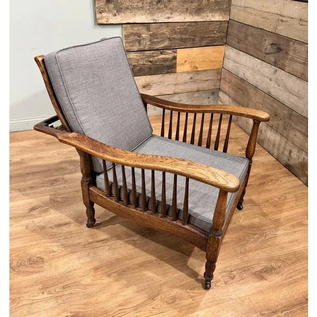 You are viewing an on trend arts and crafts reclining arm chair very comfortable and features and adjustable reclining...
