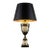 Large Vintage Hand-Painted Chinoiserie Black Lacquer Urn Table Lamp For Sale