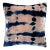 Rousseau Hand Dyed Silk Velvet Pillow, Rose Pink & Indigo Blue Pleat Abstract Pattern For Sale