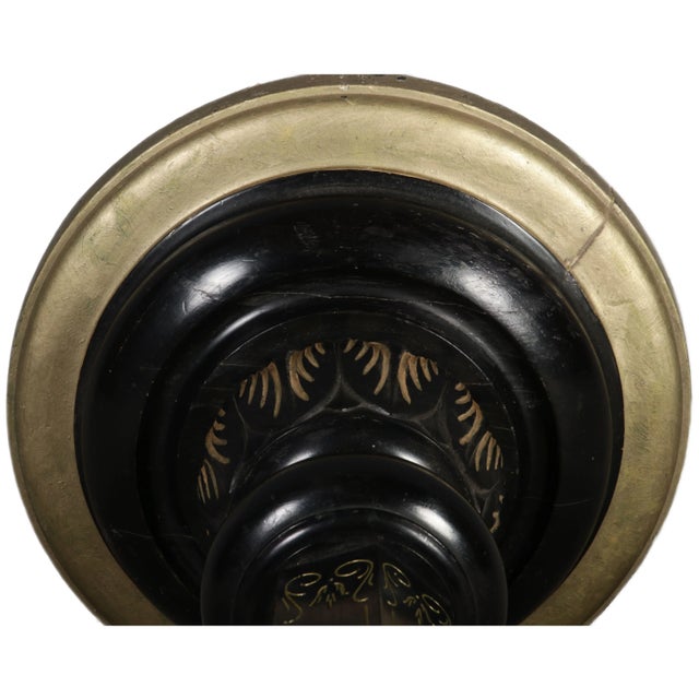 Antique Art Nouveau Floral Column in Black Gold, 1900 For Sale - Image 13 of 18