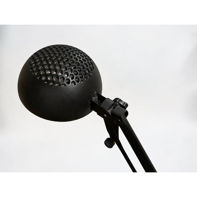 Vintage Black Counterbalance Adjustable Halogen Desk Lamp – Postmodern Industrial For Sale - Image 9 of 12