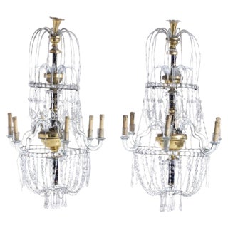 Portuguese Chandeliers, 18th Century, Set of 2 For Sale