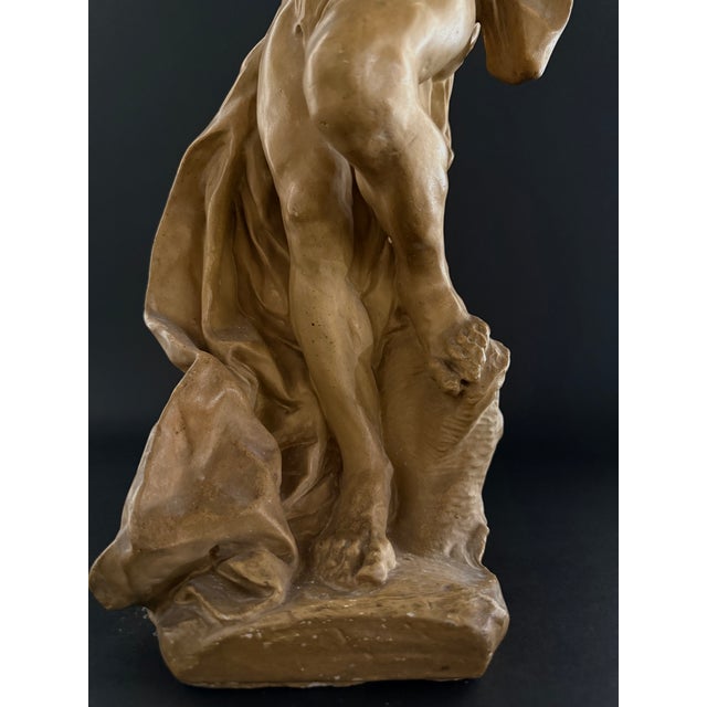 Stucco Sculpture Depicting a Faun, 20th Century, 1950s, Gesso For Sale - Image 15 of 16