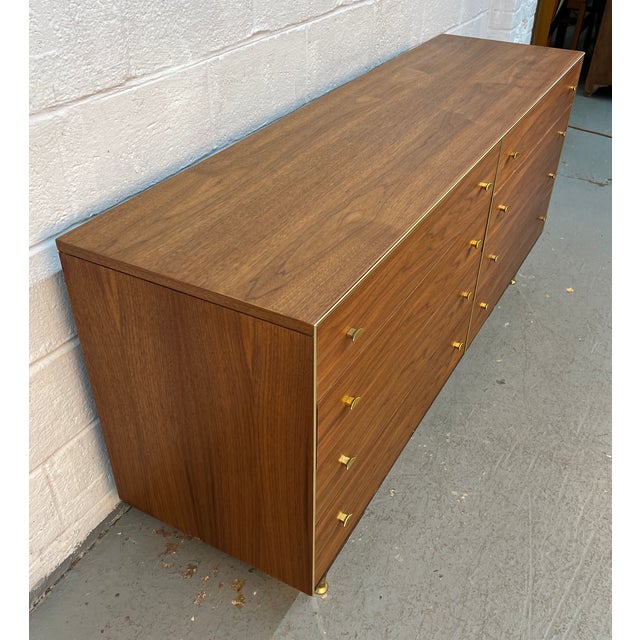 Wood Mid-Century Modern Eight-Drawer Walnut Dresser by R-Way Furniture For Sale - Image 7 of 18