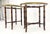 Pair Oval Brass Gallery Glass Top Faux Bamboo Bases End Side Tables Stands MINT For Sale - Image 15 of 16