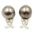 Grey Pearl and Diamond White Gold Earrings - 2 Pieces For Sale