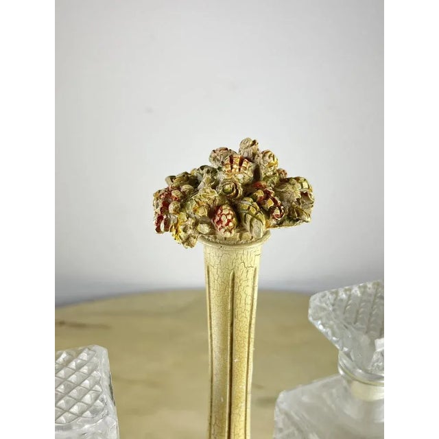 Oil/Vinegar Bottles with Holder, Italy, 1960s, Set of 3 For Sale - Image 11 of 12