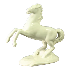 Mid-Century Wien Keramos Austrian Porcelain Figurine Rearing Horse Stallion
