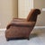 Distressed Leather and Velvet Reading Chair For Sale - Image 4 of 8