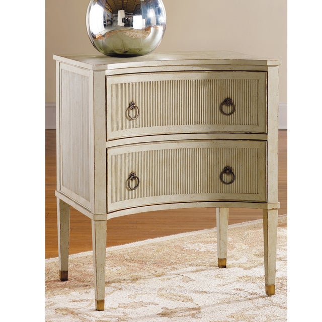 Traditional Modern History Gustavian Bedside Chest - Grey For Sale - Image 3 of 3