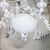 White Enameled Metal Foliate Motif Chandelier For Sale - Image 8 of 12