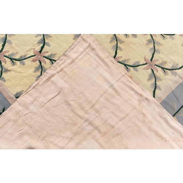 One-of-a-kind Vintage Portuguese Needlepoint Carpet For Sale In New York - Image 6 of 10